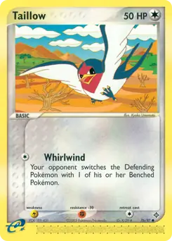 Taillow Pokemon card from Dragon