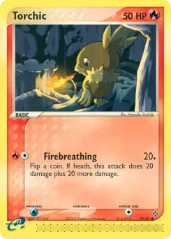Torchic Pokemon card from Dragon