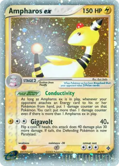 Ampharos ex Pokemon card from Dragon