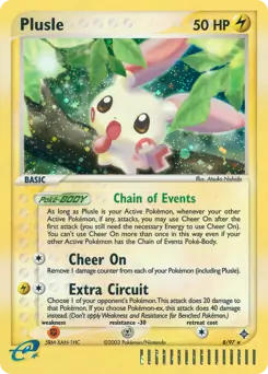 Plusle Holo Pokemon card from Dragon