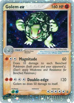 Golem ex Pokemon card from Dragon