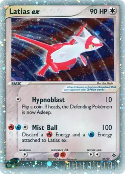 Latias ex Pokemon card from Dragon