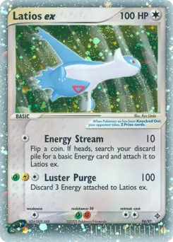 Latios ex Pokemon card from Dragon