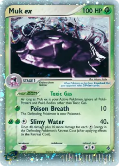 Muk ex Pokemon card from Dragon