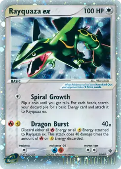Rayquaza ex Pokemon card from Dragon