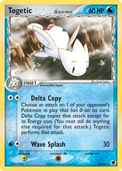 Togetic Holo Pokemon card from Dragon Frontiers