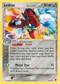 Ledian Pokemon card from Dragon Frontiers