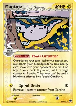 Mantine Pokemon card from Dragon Frontiers