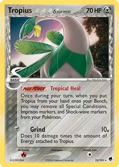 Tropius Pokemon card from Dragon Frontiers