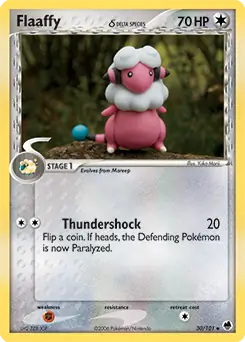 Flaaffy Pokemon card from Dragon Frontiers