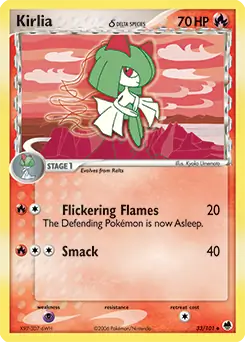 Kirlia Pokemon card from Dragon Frontiers