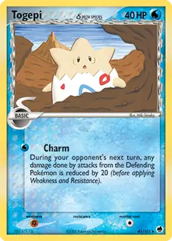 Togepi Pokemon card from Dragon Frontiers