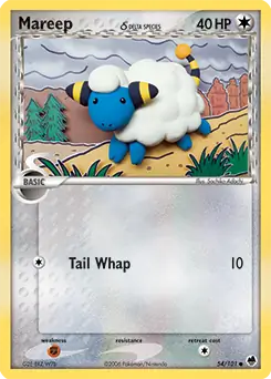 Mareep Pokemon card from Dragon Frontiers