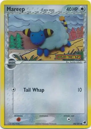 Mareep Reverse Holo Pokemon card from Dragon Frontiers