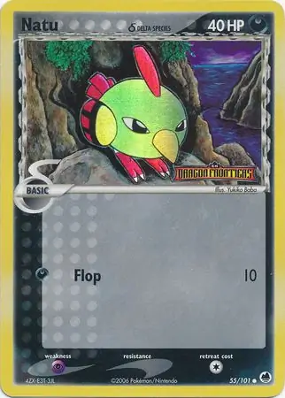 Natu Reverse Holo Pokemon card from Dragon Frontiers