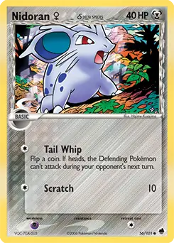 Nidoran F Pokemon card from Dragon Frontiers