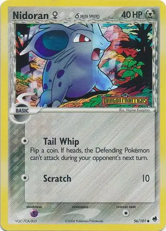 Nidoran F Reverse Holo Pokemon card from Dragon Frontiers