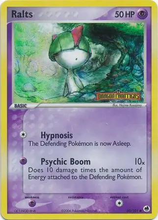 Ralts Reverse Holo Pokemon card from Dragon Frontiers