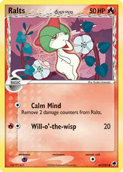 Ralts Pokemon card from Dragon Frontiers