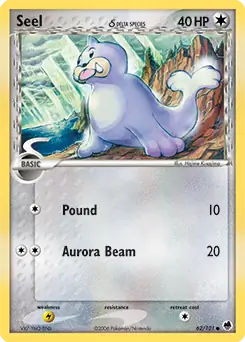 Seel Pokemon card from Dragon Frontiers