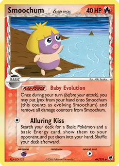 Smoochum Pokemon card from Dragon Frontiers