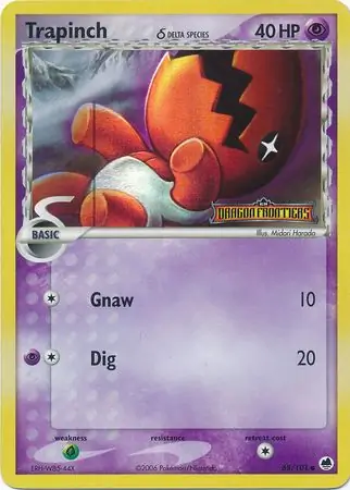 Trapinch Reverse Holo Pokemon card from Dragon Frontiers