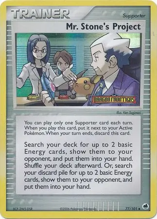 Mr. Stone's Project Reverse Holo Pokemon card from Dragon Frontiers