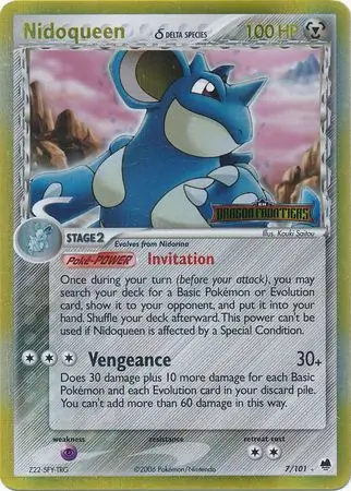 Nidoqueen Reverse Holo Pokemon card from Dragon Frontiers