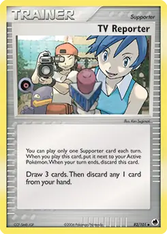 TV Reporter Pokemon card from Dragon Frontiers