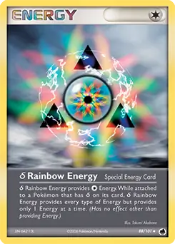 Delta Species Rainbow Energy Pokemon card from Dragon Frontiers