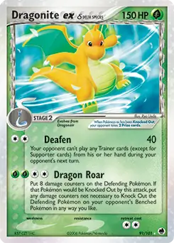 Dragonite ex Pokemon card from Dragon Frontiers