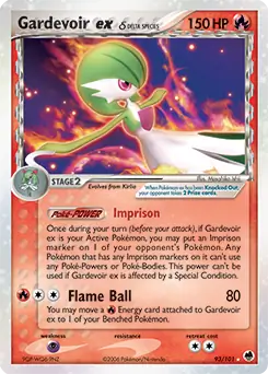 Gardevoir ex Pokemon card from Dragon Frontiers