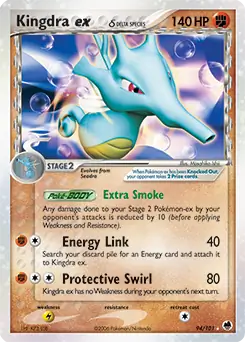 Kingdra ex Pokemon card from Dragon Frontiers