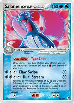 Salamence ex Pokemon card from Dragon Frontiers
