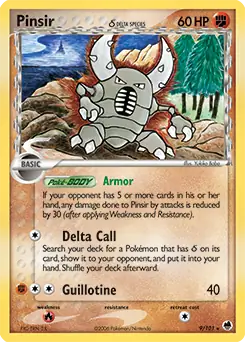 Pinsir Holo Pokemon card from Dragon Frontiers