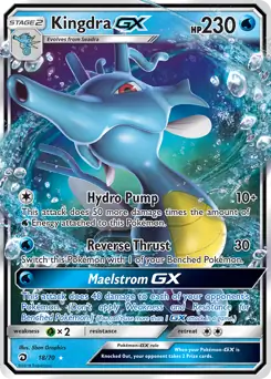 Kingdra GX Pokemon card from Dragon Majesty