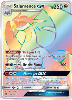 Salamence GX Secret Pokemon card from Dragon Majesty