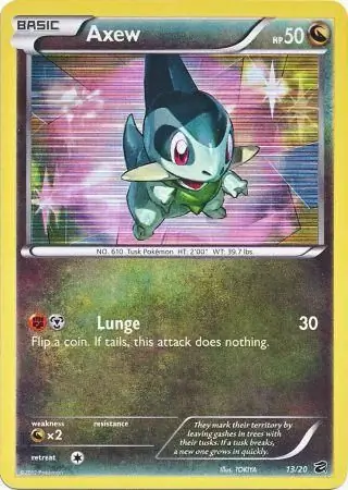 Axew Pokemon card from Dragon Vault