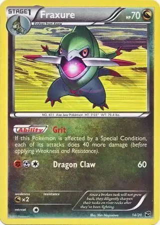 Fraxure Pokemon card from Dragon Vault