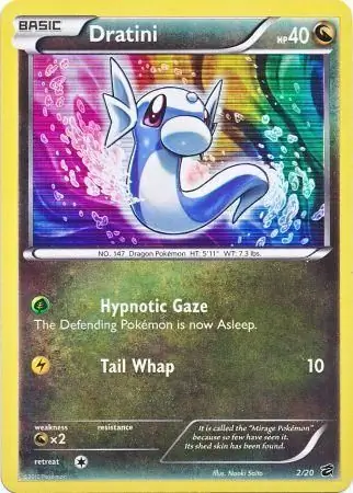 Dratini Pokemon card from Dragon Vault