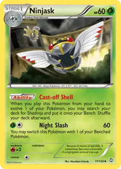 Ninjask Pokemon card from Dragons Exalted