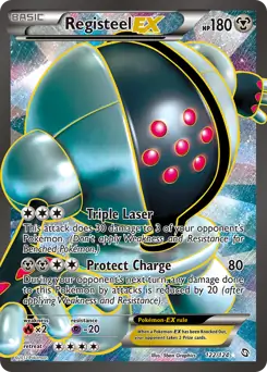Full Art Registeel EX Pokemon card from Dragons Exalted