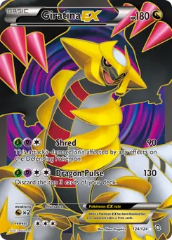 Full Art Giratina EX Pokemon card from Dragons Exalted