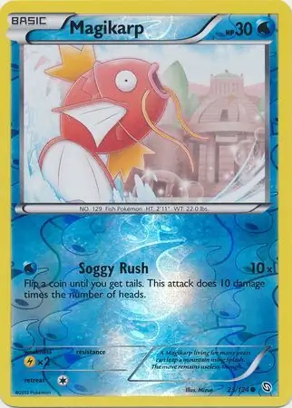Magikarp Reverse Holo Pokemon card from Dragons Exalted
