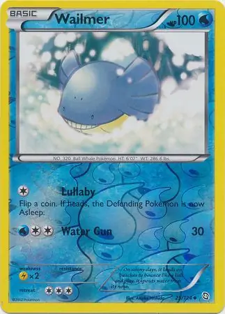 Wailmer Reverse Holo Pokemon card from Dragons Exalted