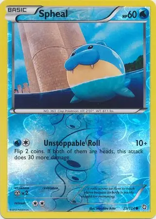 Spheal Reverse Holo Pokemon card from Dragons Exalted