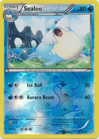 Sealeo Reverse Holo Pokemon card from Dragons Exalted