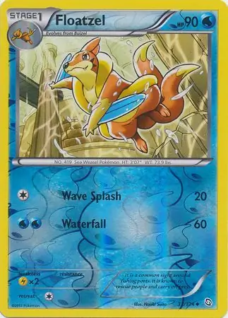 Floatzel Reverse Holo Pokemon card from Dragons Exalted
