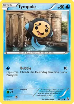 Tympole Pokemon card from Dragons Exalted