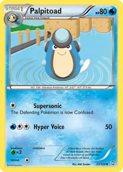 Palpitoad Pokemon card from Dragons Exalted